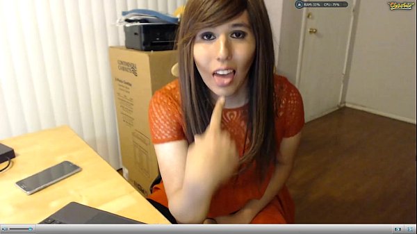 College tranny dirty talk on webcam