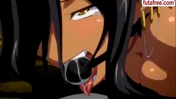 Hentai babe gets poked hard by a strapped on dildo