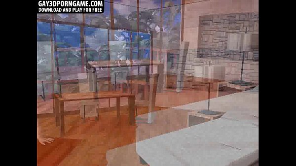 Two horny 3D cartoon studs have group sex with a tranny