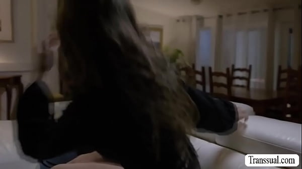 Tgirl Jade Venus analed by pool cleaner