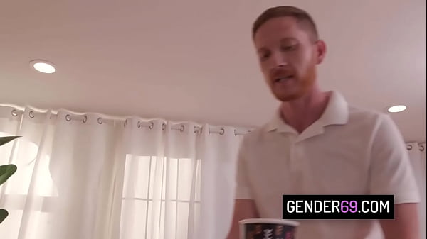 Brunette tranny boss Nikki North getting fucked doggy by a employer