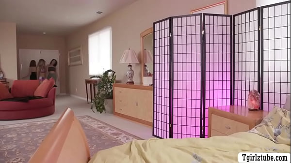 Aliya Brynn gets double penetrated by two busty TS