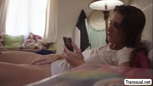 Shemale stepmom catches stepdaughter masturbating